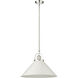 Artistan 1 Light 13.1 inch Polished Nickel/Matte White Indoor Pendant Ceiling Light